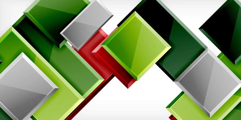 Colorful squares and rectangles. Vector Illustration For Wallpaper, Banner 스톡 일러스트