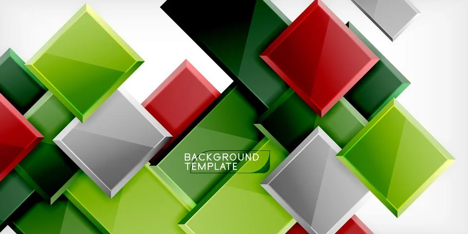 Colorful squares and rectangles. Vector Illustration For Wallpaper, Banner Illustrazione stock