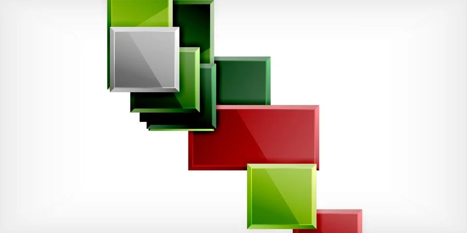 Colorful squares and rectangles. Vector Illustration For Wallpaper, Banner Stock Illustration
