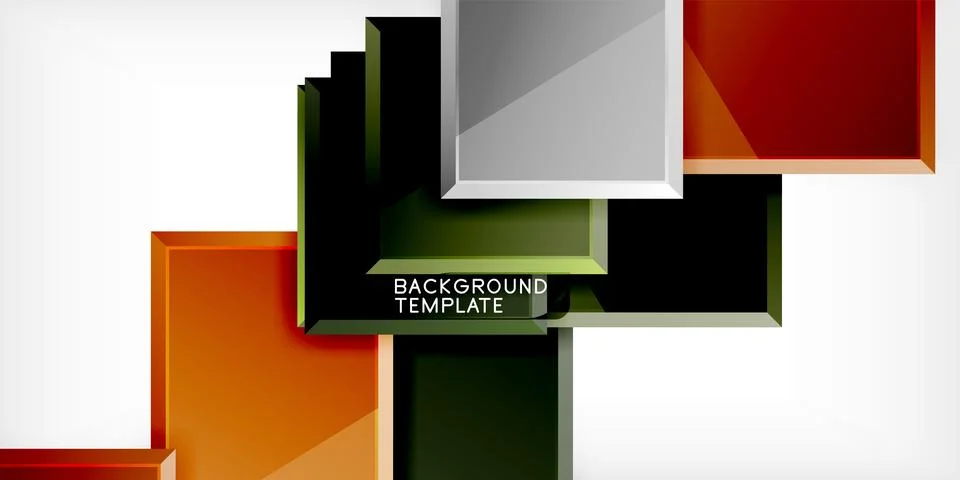 Colorful squares and rectangles. Vector Illustration For Wallpaper, Banner Stock Illustration