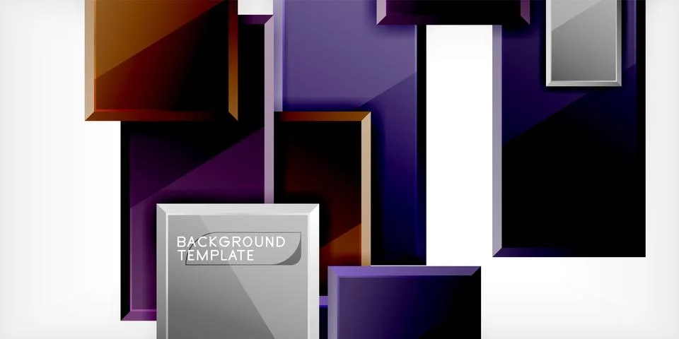 Colorful squares and rectangles. Vector Illustration For Wallpaper, Banner Illustrazione stock