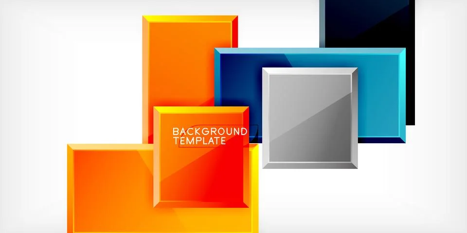 Colorful squares and rectangles. Vector Illustration For Wallpaper, Banner Illustrazione stock
