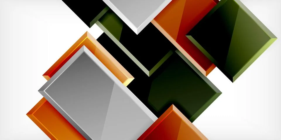 Colorful squares and rectangles. Vector Illustration For Wallpaper, Banner Illustrazione stock