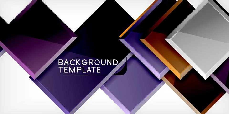 Colorful squares and rectangles. Vector Illustration For Wallpaper, Banner Illustrazione stock