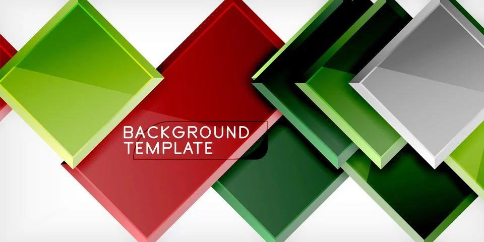 Colorful squares and rectangles. Vector Illustration For Wallpaper, Banner Illustrazione stock