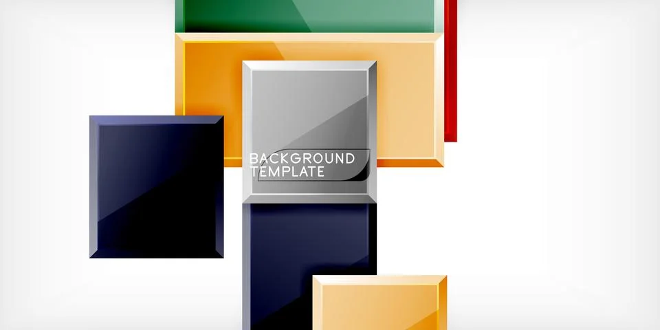 Colorful squares and rectangles. Vector Illustration For Wallpaper, Banner Illustrazione stock