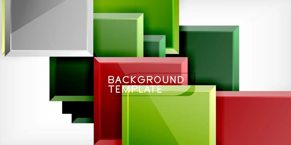 Colorful squares and rectangles. Vector Illustration For Wallpaper, Banner 스톡 일러스트