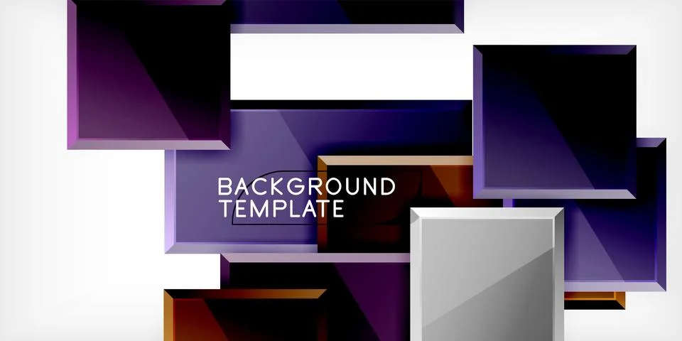 Colorful squares and rectangles. Vector Illustration For Wallpaper, Banner Illustrazione stock
