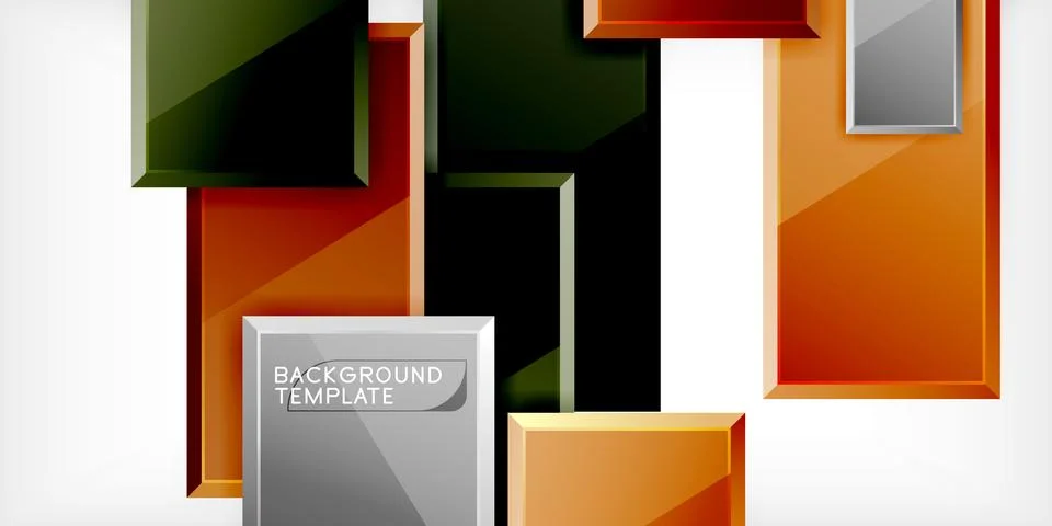 Colorful squares and rectangles. Vector Illustration For Wallpaper, Banner 스톡 일러스트
