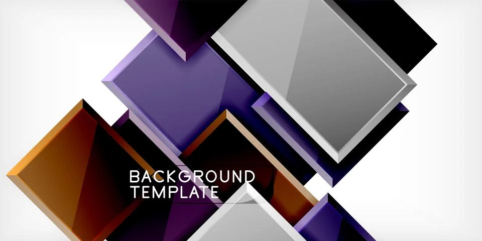 Colorful squares and rectangles. Vector Illustration For Wallpaper, Banner Illustrazione stock