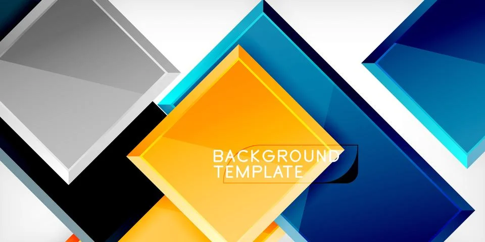 Colorful squares and rectangles. Vector Illustration For Wallpaper, Banner Stock Illustration