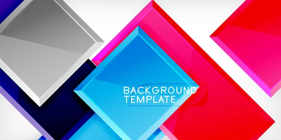 Colorful squares and rectangles. Vector Illustration For Wallpaper, Banner Stock Illustration