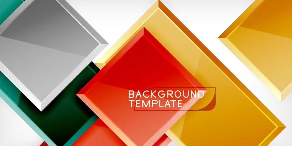 Colorful squares and rectangles. Vector Illustration For Wallpaper, Banner Illustrazione stock