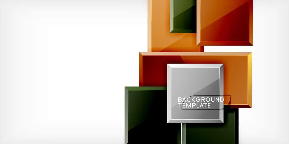 Colorful squares and rectangles. Vector Illustration For Wallpaper, Banner Illustrazione stock