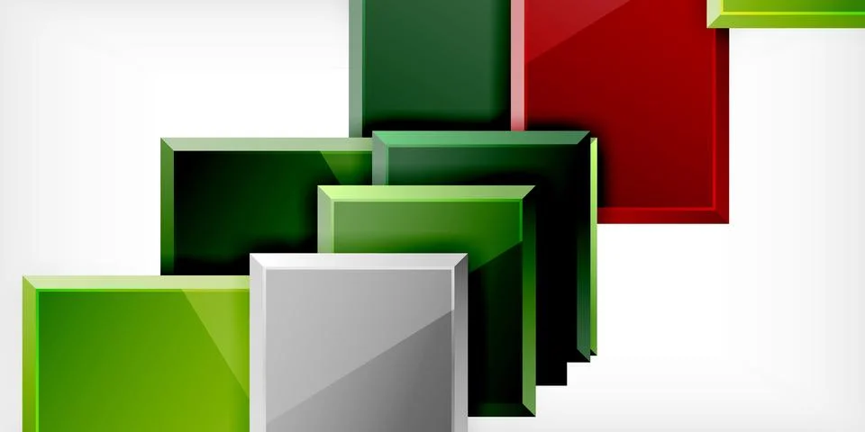 Colorful squares and rectangles. Vector Illustration For Wallpaper, Banner Illustrazione stock