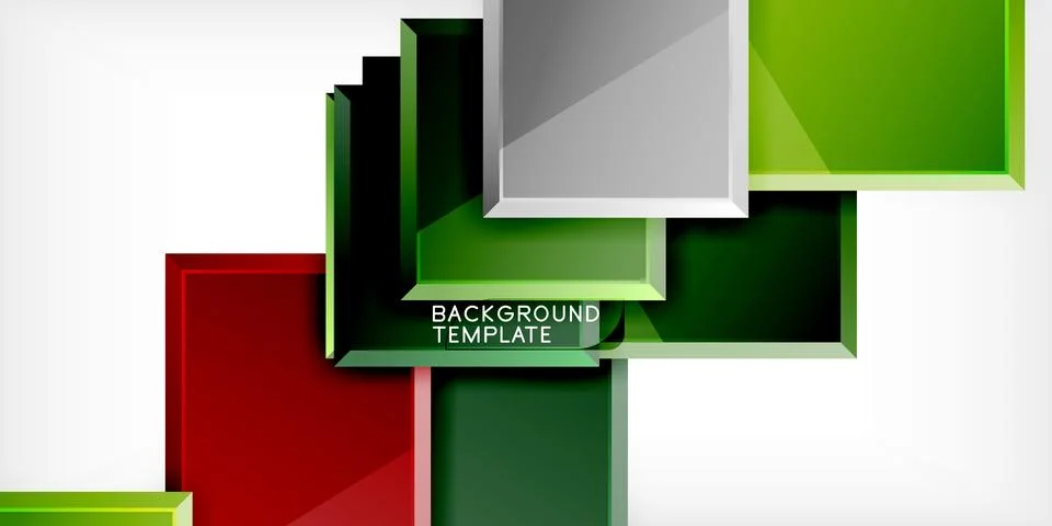 Colorful squares and rectangles. Vector Illustration For Wallpaper, Banner Illustrazione stock