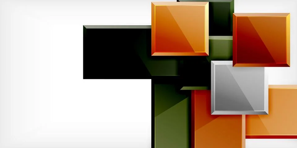 Colorful squares and rectangles. Vector Illustration For Wallpaper, Banner Illustrazione stock