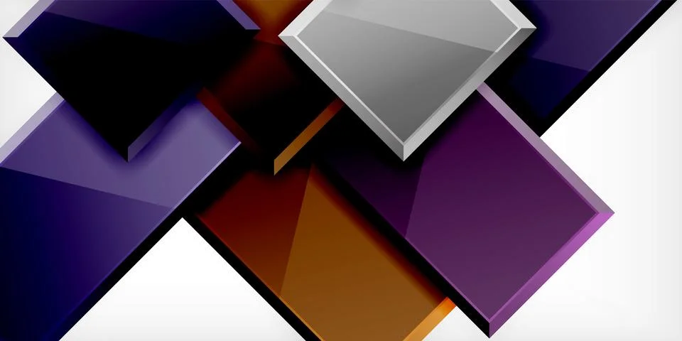 Colorful squares and rectangles. Vector Illustration For Wallpaper, Banner Illustrazione stock