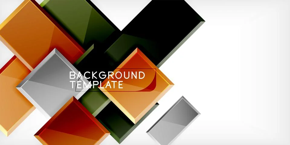 Colorful squares and rectangles. Vector Illustration For Wallpaper, Banner Stock Illustration