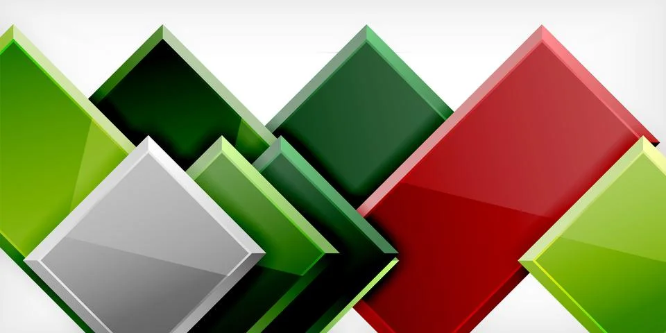 Colorful squares and rectangles. Vector Illustration For Wallpaper, Banner Illustrazione stock