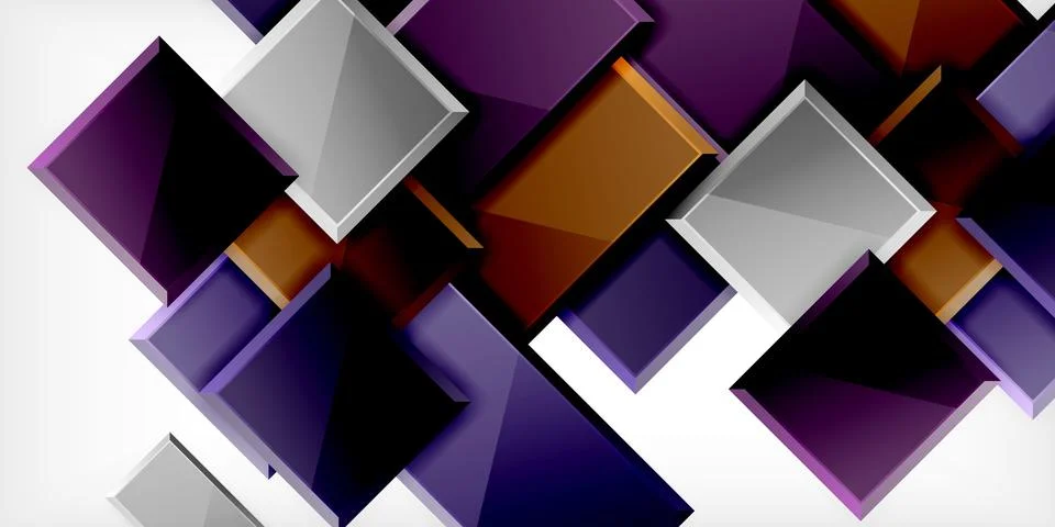 Colorful squares and rectangles. Vector Illustration For Wallpaper, Banner Illustrazione stock