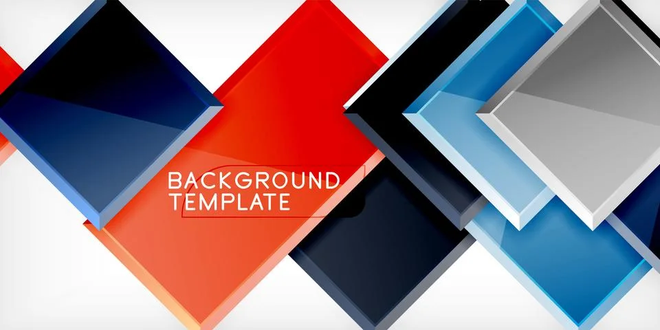 Colorful squares and rectangles. Vector Illustration For Wallpaper, Banner Illustrazione stock