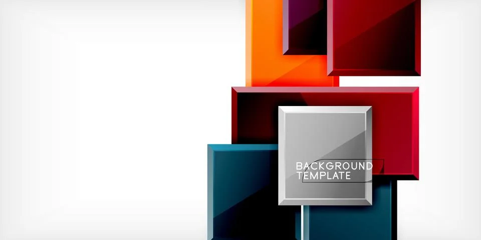 Colorful squares and rectangles. Vector Illustration For Wallpaper, Banner Illustrazione stock
