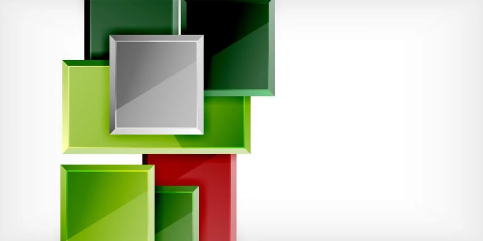 Colorful squares and rectangles. Vector Illustration For Wallpaper, Banner Illustrazione stock