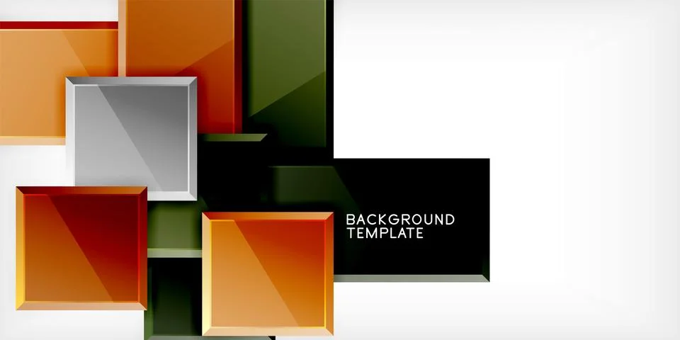 Colorful squares and rectangles. Vector Illustration For Wallpaper, Banner Stock Illustration