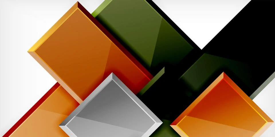 Colorful squares and rectangles. Vector Illustration For Wallpaper, Banner Stock Illustration
