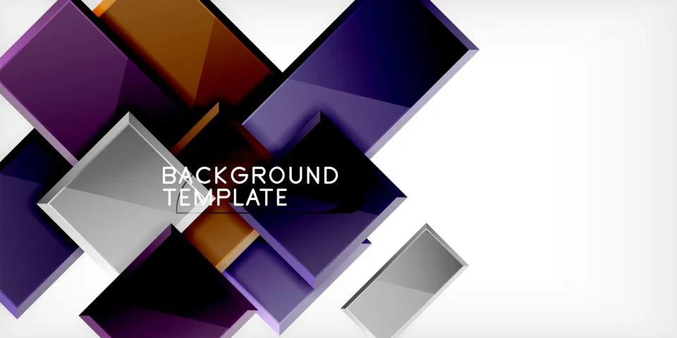 Colorful squares and rectangles. Vector Illustration For Wallpaper, Banner Illustrazione stock