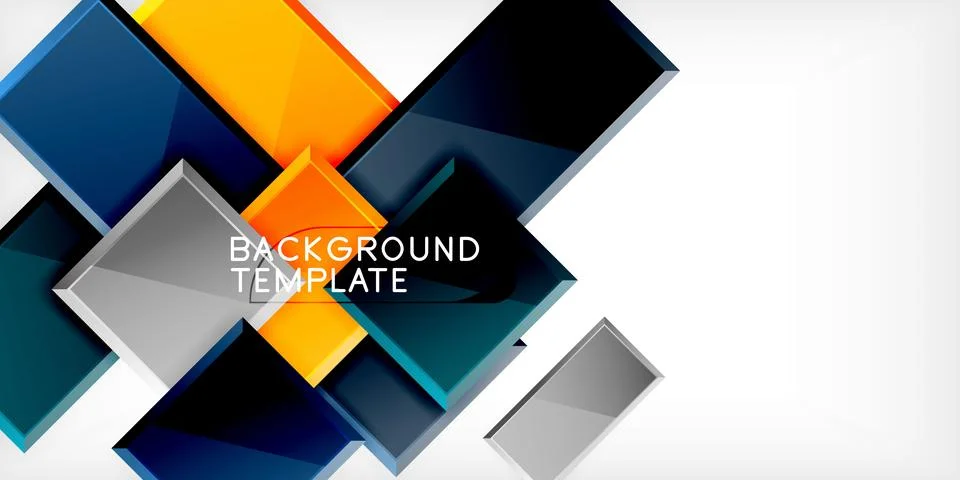 Colorful squares and rectangles. Vector Illustration For Wallpaper, Banner Stock Illustration