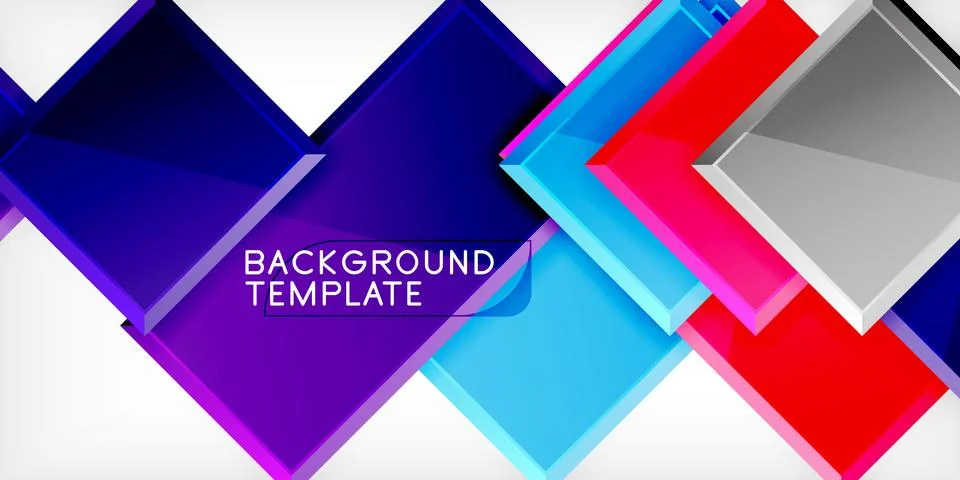 Colorful squares and rectangles. Vector Illustration For Wallpaper, Banner Stock Illustration