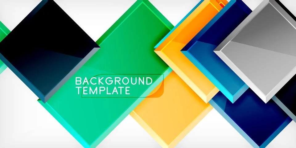 Colorful squares and rectangles. Vector Illustration For Wallpaper, Banner Illustrazione stock