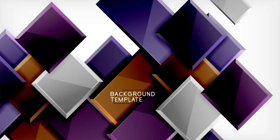 Colorful squares and rectangles. Vector Illustration For Wallpaper, Banner Illustrazione stock