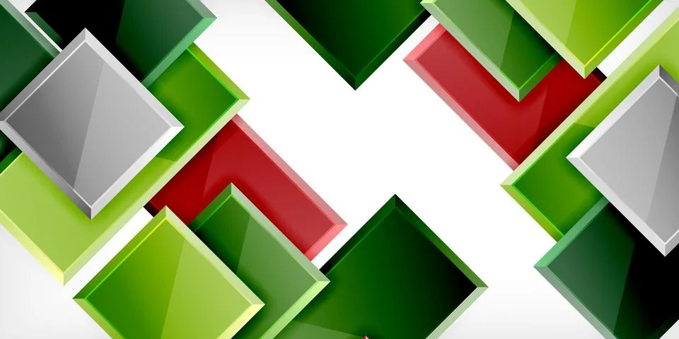 Colorful squares and rectangles. Vector Illustration For Wallpaper, Banner 스톡 일러스트