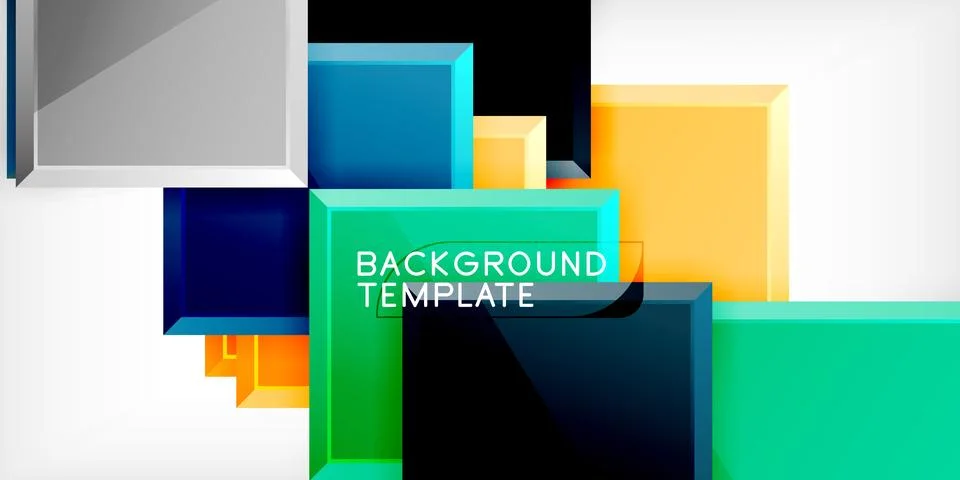 Colorful squares and rectangles. Vector Illustration For Wallpaper, Banner Illustrazione stock