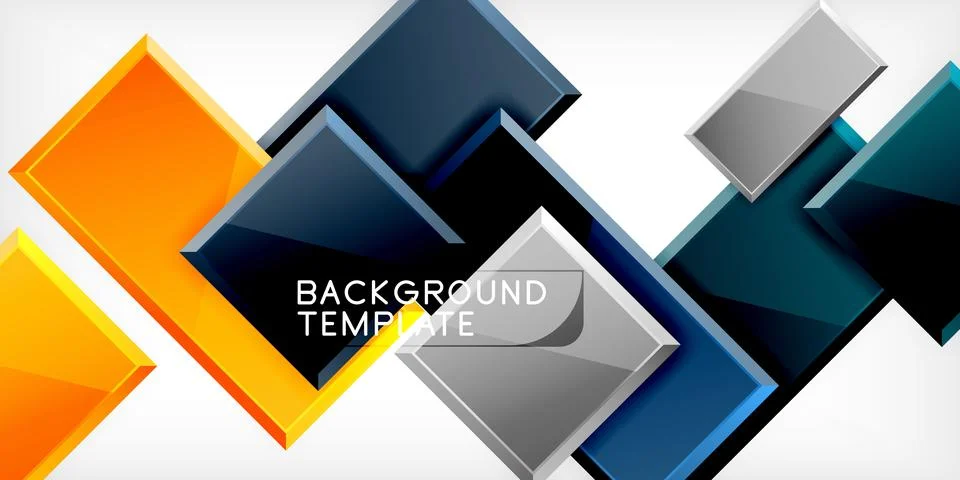 Colorful squares and rectangles. Vector Illustration For Wallpaper, Banner Illustrazione stock