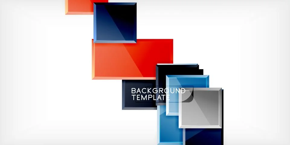 Colorful squares and rectangles. Vector Illustration For Wallpaper, Banner Illustrazione stock