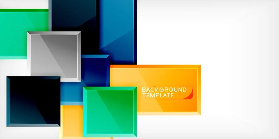 Colorful squares and rectangles. Vector Illustration For Wallpaper, Banner Illustrazione stock