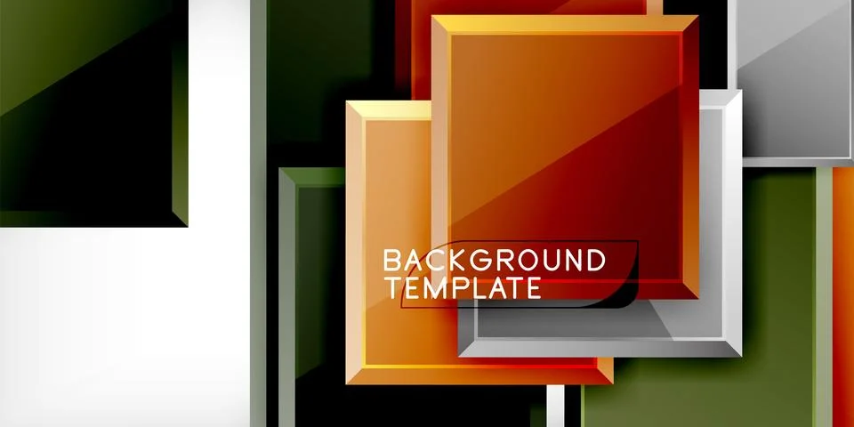 Colorful squares and rectangles. Vector Illustration For Wallpaper, Banner Stock Illustration
