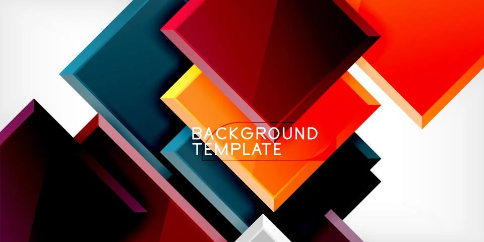 Colorful squares and rectangles. Vector Illustration For Wallpaper, Banner Stock Illustration
