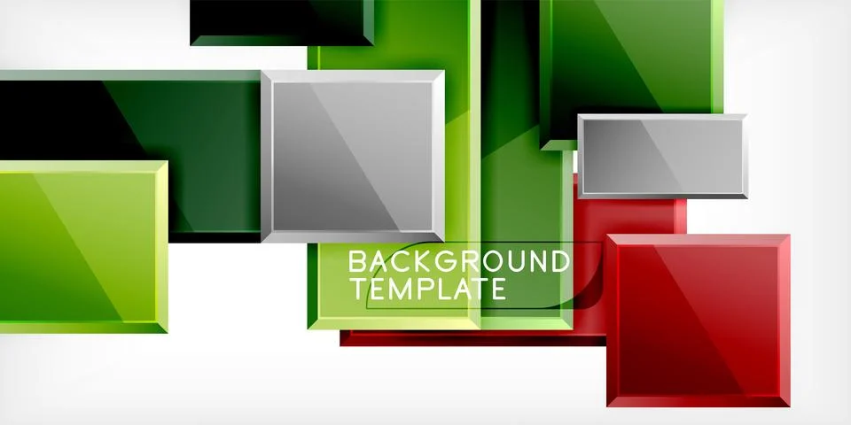 Colorful squares and rectangles. Vector Illustration For Wallpaper, Banner Illustrazione stock
