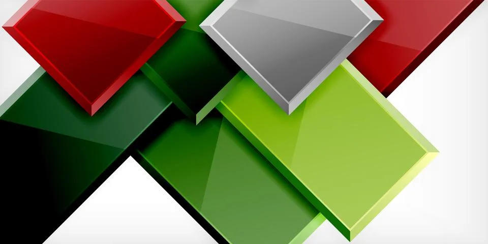 Colorful squares and rectangles. Vector Illustration For Wallpaper, Banner Stock Illustration