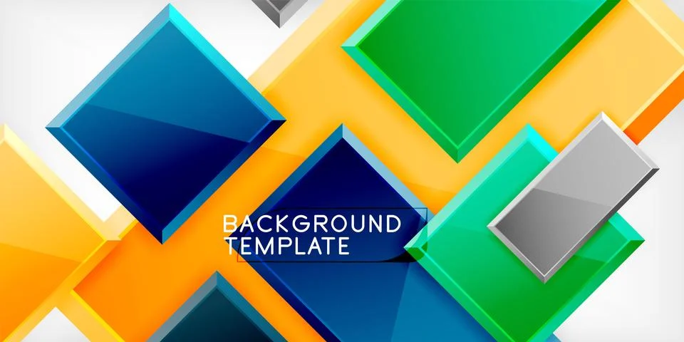 Colorful squares and rectangles. Vector Illustration For Wallpaper, Banner 스톡 일러스트