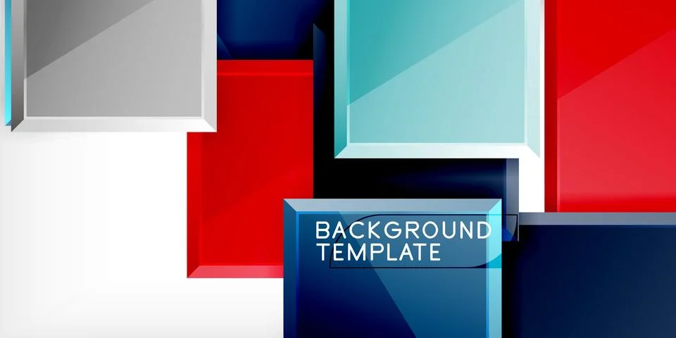 Colorful squares and rectangles. Vector Illustration For Wallpaper, Banner Illustrazione stock