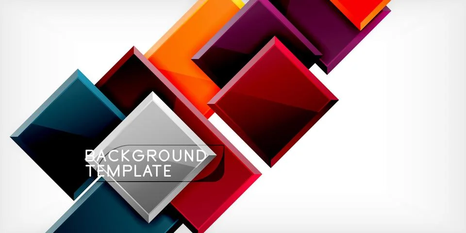 Colorful squares and rectangles. Vector Illustration For Wallpaper, Banner Illustrazione stock