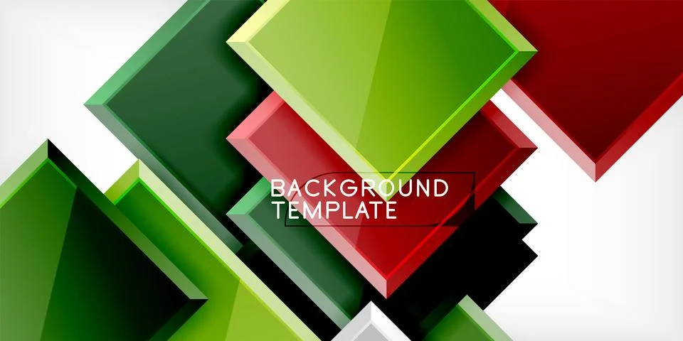Colorful squares and rectangles. Vector Illustration For Wallpaper, Banner Illustrazione stock