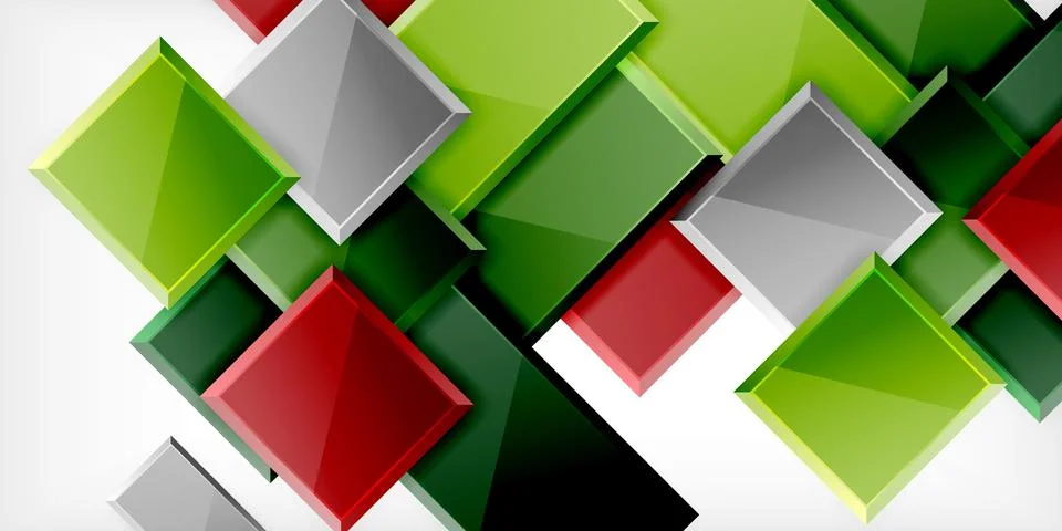 Colorful squares and rectangles. Vector Illustration For Wallpaper, Banner Illustrazione stock