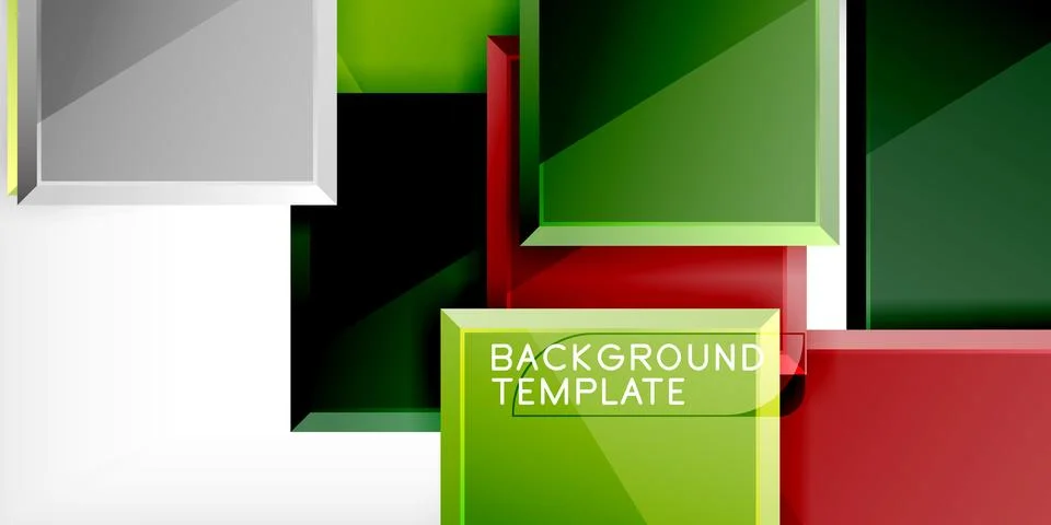 Colorful squares and rectangles. Vector Illustration For Wallpaper, Banner Illustrazione stock